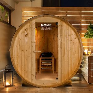 HOME DELUXE Outdoor Fasssauna LAHTI - ideal für 4 Personen aus Fichtenholz