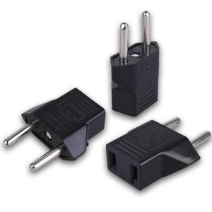 Reise Strom Adapter Stecker Für USA/ Japan/ Kanada/ Mexiko Zu EU Deutschland / AT Schwarz