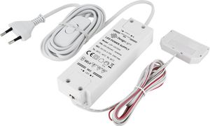 12V MINI-AMP - Napájací zdroj 33W so 6-cestným rozdeľovačom + prepínač - biely