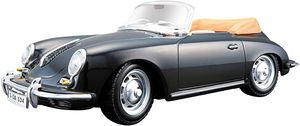 Bburago 18-22078 - Modellauto - Porsche 356B Cabrio 1961 (schwarz, Maßstab 1:24) Modell Auto