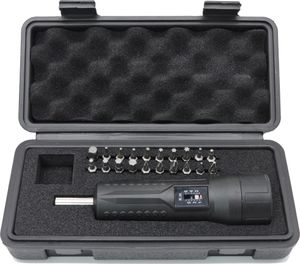 Famex 10897 Drehmomentschraubendreher 1/4 Zoll, 1-6 Nm Drehmomentschlüssel mit Bits und Adapter