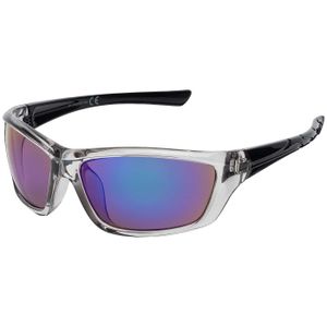 Unisex Sonnenbrille 80er Fahrradbrille Sport Brille Retro verspiegelt Blau-Lila