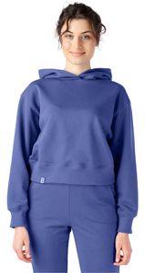 Kapuzenpullover kurz Damen Sportanzug Oberteil Jogging Pullover BLV208, Farbe:Lila-blau, Größe:XXL
