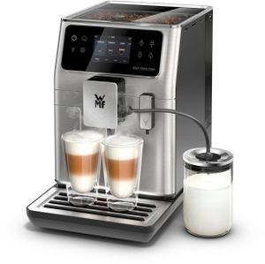 WMF Perfection 680 Kaffeevollautomat mit Milchsystem, 21 Getränkespezialitäten, Double Thermoblock, Edelstahl-Mahlwerk, Nutzerprofil, 0,6l Milchbehält