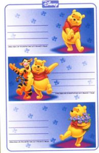 Buchetiketten Winnie the Pooh