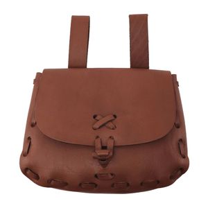 Mittelalter Tasche braun mit Flechtnaht Mittelalter Tasche braun mit Flechtnaht