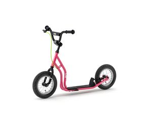 Yedoo One Kinder Roller Scooter Tretroller - für Kinder ab 5 Jahren, mit Luftreifen 12/12, Reflexelementen und verstellbarem Lenker Rosa