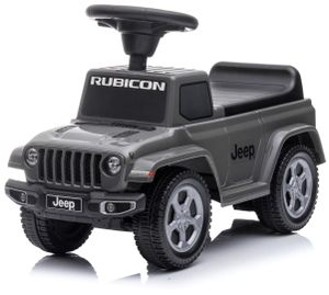 Dětské odrážedlo auto s opěradlem s funkcí hudby od 12 měsíců JEEP Rubicon Gladiator šedá