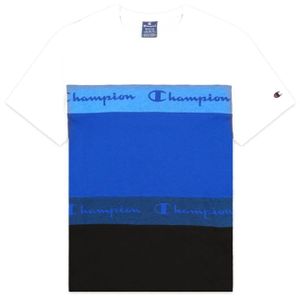 Pánské tričko Champion Crewneck T-Shirt, Velikost:L, Barvy:bs008-bai/nbk/wht