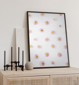 Poster Wasserblumen, groesse_poster:70x100 cm, groesse_rahmen:schwarz 70x100 cm