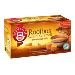 Teekanne Rooibos Sahne Karamell Geschmack 20 Doppelkammerbeutel 35g