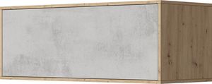 SMARTBett Hängeschrank mit 1 Klapptür zu 120 & 140 Schrankbetten Horizontal Standard Wildeiche/ Beton
