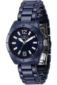 Invicta Ceramics 47335 Damen armbanduhr - Quarzuhrwerk - Keramik mit blauen zifferblat - 32mm