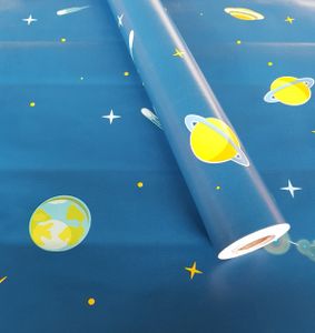 Folie selbstklebend Weltall Raumschiff Planeten Sterne Dekor 10 m x 45 cm 3030 Dekorationsfolie