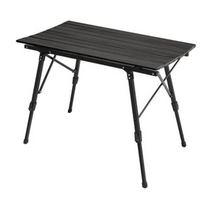 JAWINIO Campingtisch Gartentisch Klapptisch höhenverstellbar Aluminium Schwarz