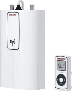 STIEBEL ELTRON elektronischer Kompakt-Durchlauferhitzer DCE 11/13 RC, Fernbedienung, für Küche, Festanschluss 400 V, solargeeignet, Untertisch, 230771