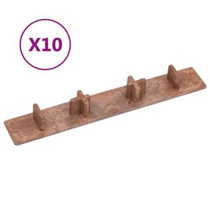 Endkappen für Terrassendielen 10 Stk. Braun Kunststoff Endkappen für Terrassendielen 10 Stk. Braun Kunststoff