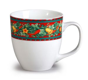 Kubek świąteczny Thun 1794, 470 ml, dzwonki, czeska porcelana, Thun