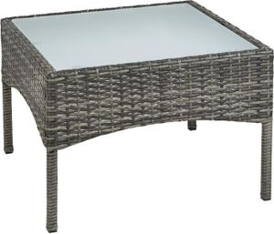 Polyrattan Beistelltisch Loungetisch Gartentisch Balkontisch Anthrazit-Grau
