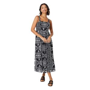 Dorothy Perkins - Midi šaty so štvorcovým výstrihom pre ženy DP4892 (36 SK) (Black)