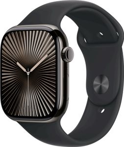 Apple Watch Series 10 GPS + Cellular 46mm Slate Titanium Case mit Black Sport Band