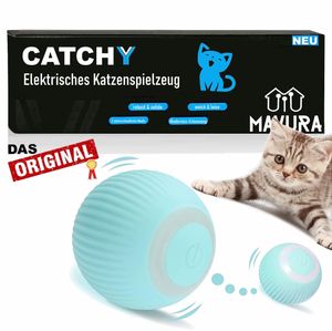 CATCHY Elektrisches Katzenspielzeug Interaktiver automatisch rollender Spielball