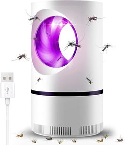 Elektrischer Mückentöter,2024 Neue UV Mückenfalle,USB Insektenlampen Lampe,Indoor Schlafzimmer Garten Ungiftige Mückentöter Lichter-13*13*22cm,Weiß