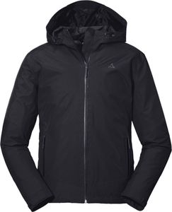 Schöffel Herren Funktionsjacke Outdoorjacke Wanderjacke Kapuze Jacket Wamberg, Farbe:Schwarz, Größe:52, Artikel:-9990 black