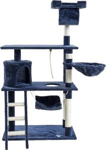Katzenkratzbaum Kletterbaum Katzenbaum Kratzbaum Spielbaum 140 cm Blau/Grau