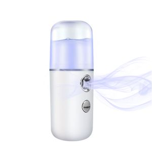 30 ml Nano Mist Sprayer Handheld Tragbare Gesichtsnebel Sprayer Gesichtsdampfer Deep Moisturzing Mini Luftbefeuchter fuer Home Work Travel,Weiß