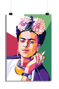 Frida Kahlo Poster - Grünes Poster - Künstler Poster - Mexikanisches Poster - Maler Poster - 61x91cm - Perfekt zum Einrahmen