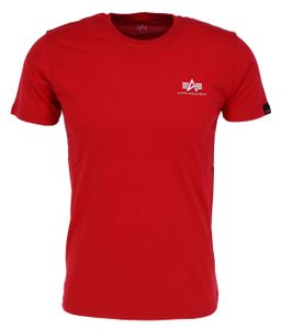 ALPHA INDUSTRIES BACKPRINT T Herren T-Shirt 128507, Größe:S, Farbe:Speed Red