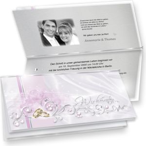 Einladung Hochzeit Silber DE LUXE 40 Sets selbst bedruckbar - sehr hochwertige Karten in Silberoptik mit Goldenen Ringen inkl. Einlegeblätter