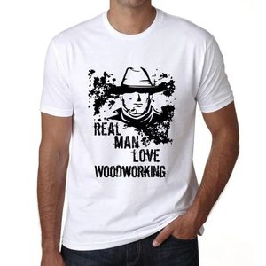 Herren Grafik T-Shirt Echte Männer lieben Holzarbeit – Real Men Love Woodworking – Öko-Verantwortlich Vintage Jahrgang Kurzarm Lustige Druck