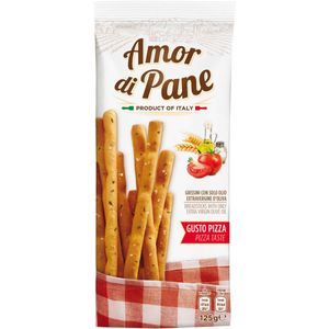Amor di Pane knusprige Grissini mit Olivenöl und Pizza Geschmack 125g