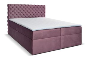 MOB, Manželská posteľ Boxspring 160 cm - Orimis (ružová)