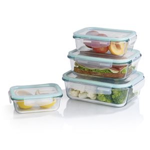 Glas Frischhaltedosen Klick-it Set Deckel Gefrierdosen Lunchbox Dose Brot 8 tlg