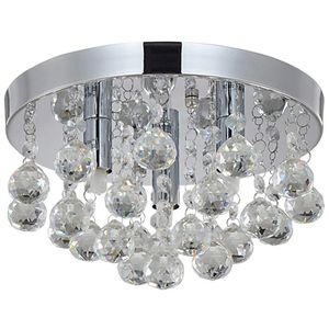 Modern Deckenleuchte Kristall Kronleuchter Ø25cm 3xG9 Lampenfassungen Deckenlampe für Wohnzimmer, Schlafzimmer, Esszimmer