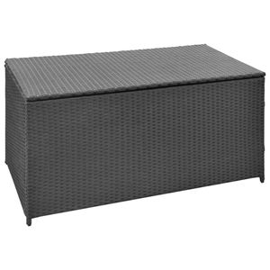 vidaXL Záhradný box na vankúše čierny 120x50x60 cm polyratan