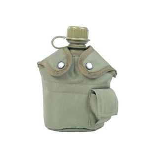 MIL-TEC Feldflasche 900ml Trinkflasche mit Becher / Hülle oliv Army Flasche