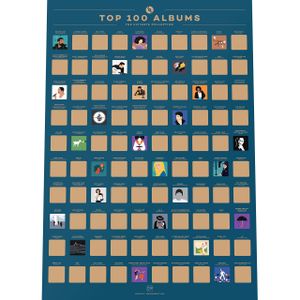 Enno Vatti 100 Albums Bucket List Scratch Off Poster - Top Musik Rubbelkarte (42 x 59,4 cm)