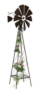 DanDiBo Wind Wheel Metal 170 cm Ball Bearing Brown Wind Chime Garden Plug 96019 Veterný mlyn odolný voči poveternostným vplyvom záhradná dekorácia Garden Ground Plug