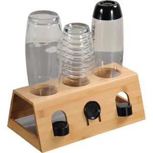 KESPER Flaschenhalter aus Bambus, geeignet für eine Vielzahl von Flaschen, 32 x 17,5 x 12 cm, 5865013