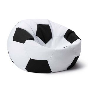 Lumaland Luxury Fußball Sitzsack -  Hochwertiges Fussballsitzkissen aus der Comfortline - groß