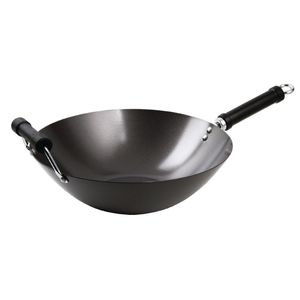 KitchenCraft wokpfanne Oriental 35,5 cm Aluminium schwarz