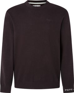 Pepe Jeans Herren Strickpullover - ANDRE CREW NECK, Kaschmir, einfarbig Schwarz M