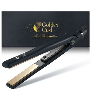 Golden Curl Titanium Glätteisen GL829 (Gold) 2 in 1 zum Glätten und Locken
