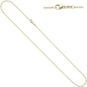 JOBO Kugelkette 585 Gelbgold 42 cm Gold Kette Halskette Karabiner