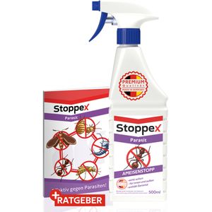 Stoppex® Parasit Ameisenstopp - Ameisen bekämpfen mit Sofortwirkung - Ameisenmittel für Innen im Haus und Draußen - wirksame Alternative zu Ameisengif