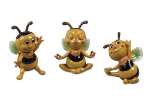 3er Set Formano Bienefiguren  Honigbiene Honig Handbemalt Figur Bee